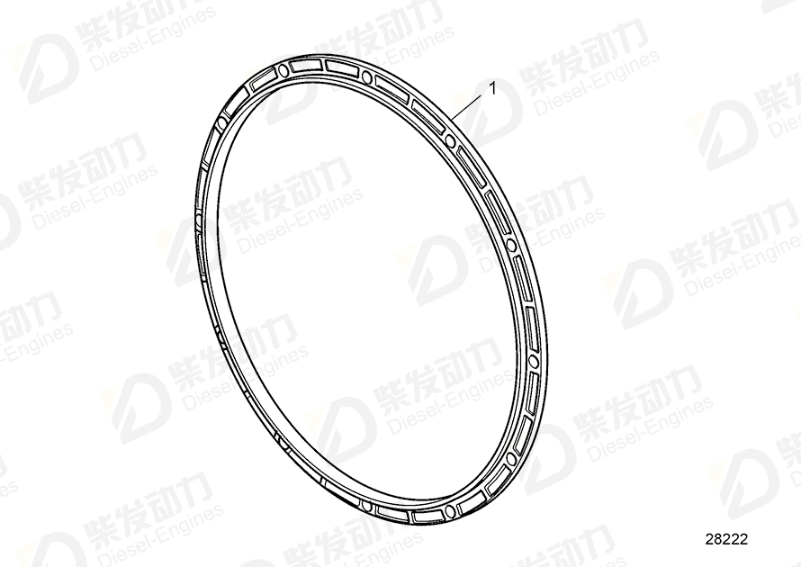 volvo penta Spacer, flywheel casing 20788933 Drawing volvo penta Spacer, flywheel casing 20788933 Drawing